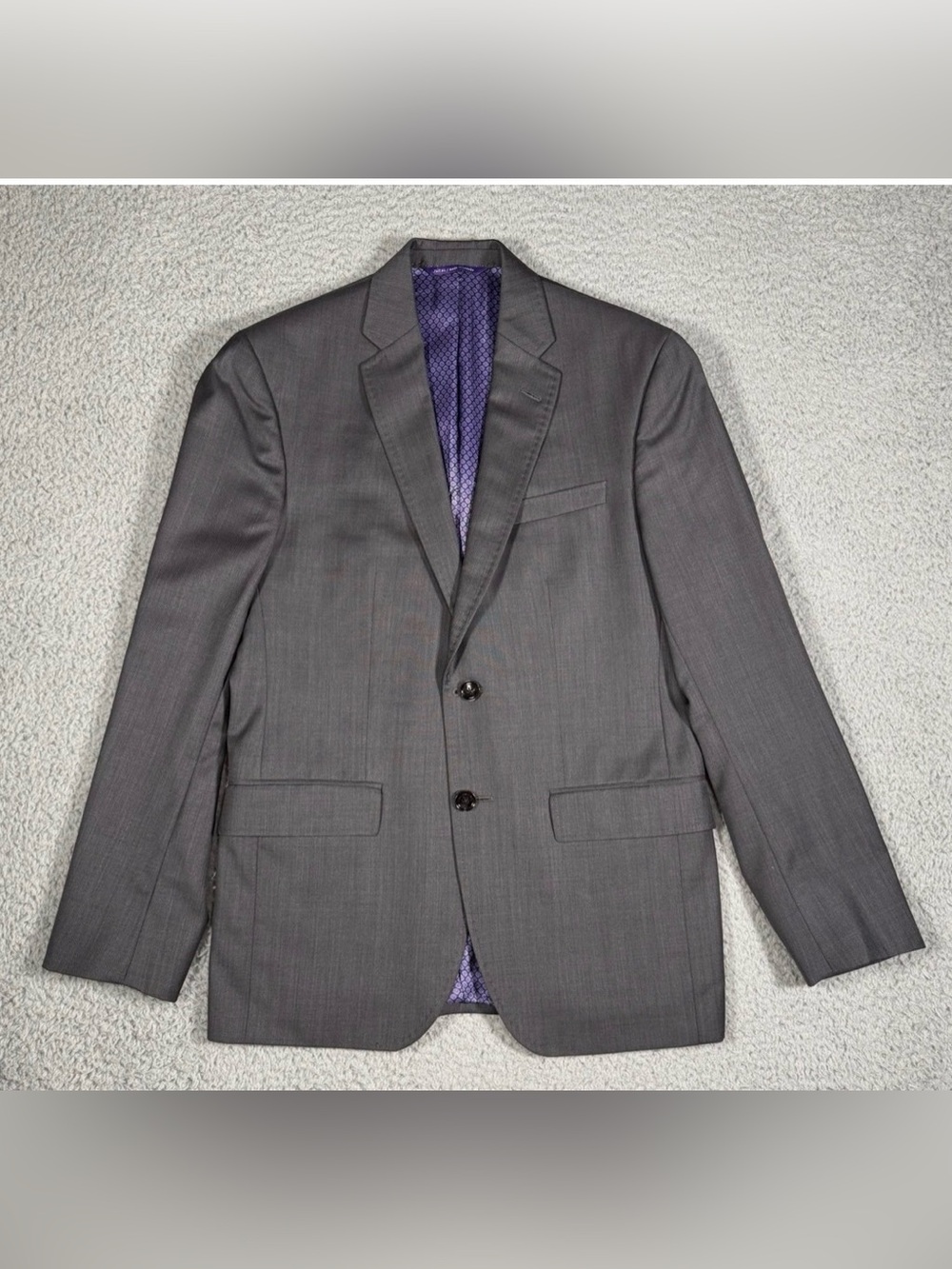 Ted Baker London Endurance "Jay CT" Grey Wool Blazer – Men's 42L